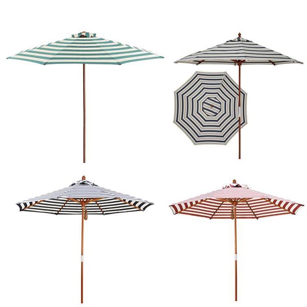 10 Foot Wooden Market Umbrella