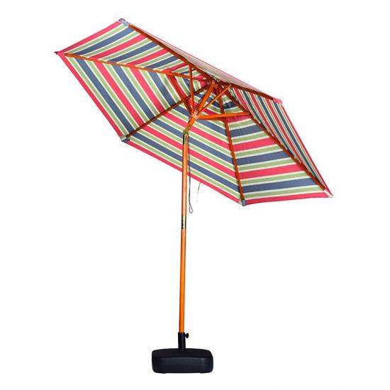 Wooden Patio Umbrella with Pulley